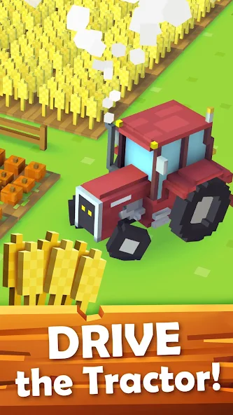 Blocky Farm tractor